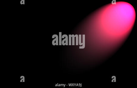 Abbildung: Spotlight auf dunklem Hintergrund. Neon Spot. Ideal für Anwendungen im Web und Mobile. Lens Flare. Abstrakt. Ausleuchtung. Fantasy. Verträumt. Glow. Stockfoto