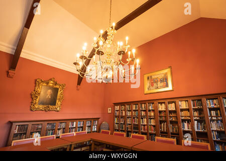 Die Daniel Wray Zimmer in die Bibliothek der Kartause Schule, Surrey, Großbritannien Stockfoto