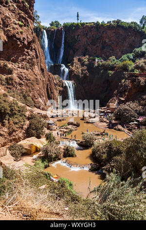 Ouzoud Wasserfälle in der Nähe von Tanaghmeilt, Marokko, Nordafrika, Maghreb, Afrika Stockfoto