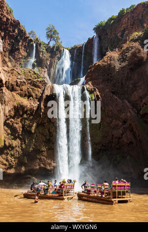 Ouzoud Wasserfälle in der Nähe von Tanaghmeilt, Marokko, Nordafrika, Maghreb, Afrika Stockfoto