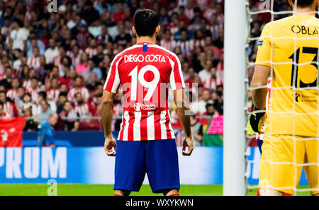 Madrid, Spanien. 18. September, 2019. Diego Costa (Atletico de Madrid) während des Fußballspiels der UEFA Champions League zwischen Atletico de Madrid und Juventus FC am Wanda Metropolitano Stadium am September 18, 2019 in Madrid, Spanien. Quelle: David Gato/Alamy leben Nachrichten Stockfoto