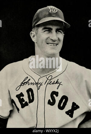 Jahrgang Foto: Baseballspieler Johnny Nervtötenden mit den Boston Red Sox in den späten 40er und 50er Jahren. Stockfoto