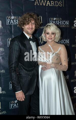 LONDON, ENGLAND - 18. SEPTEMBER: die Gäste besucht die Welt Fashion Awards im Savoy Hotel am 18. September 2019 in London, England Stockfoto