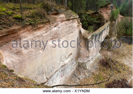 Sandstein Steinbruch in der Nähe von Roth, Nürnberg, Deutschland
