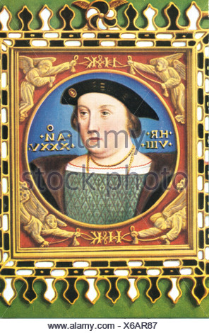 Heinrich VIII., 28.6.1491 - 28.1.1547, König von England seit 1509, Porträt, Druck nach Miniatur, 1526, Stockfoto