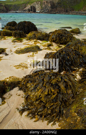 Zona intermareal (área de mareas). Playa Dail Beag Playa. La Isla de Lewis. Outer Hebrides. Escocia, Reino Unido