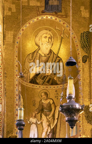 San Pedro en la capilla palatina de Palermo, Italia Foto de stock