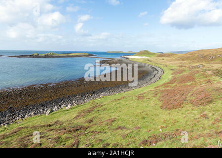 En Claigan Coral Beach en la Isla de Skye Foto de stock