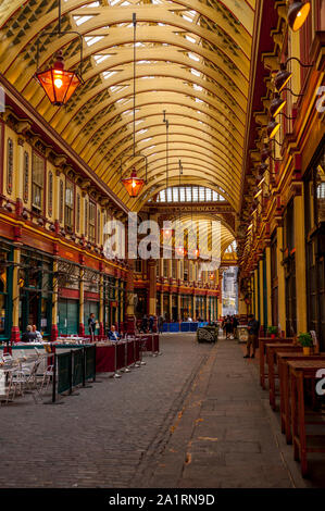 Este arcade de Leadenhall Market en la ciudad de Londres.