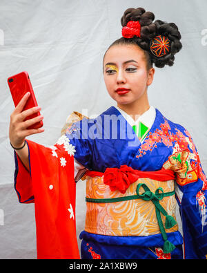 Disfraz de Geisha Japonesa Hiroko para mujer adulta
