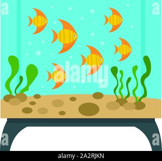 Rectangular con coloridos peces de acuario Imagen Vector de stock - Alamy