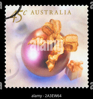 AUSTRALIA - circa 1999: Sello de Australia, muestra las decoraciones de Navidad circa 1999. Foto de stock
