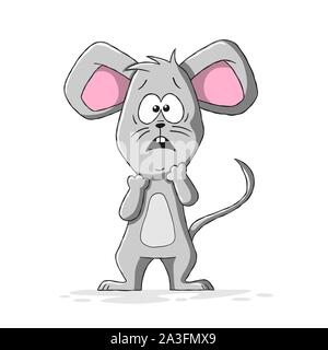 Asustado ratón de dibujos animados. Ilustración vectorial dibujada a mano con capas separadas Imagen Vector de stock - Alamy Asustado ratón de dibujos animados. Ilustración vectorial dibujada a mano con capas separadas Imagen Vector de stock - Alamy