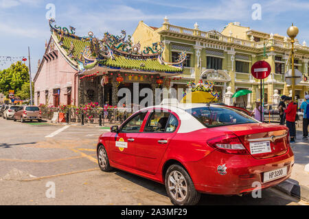 Taxi en la ciudad de George Malasia Foto de stock
