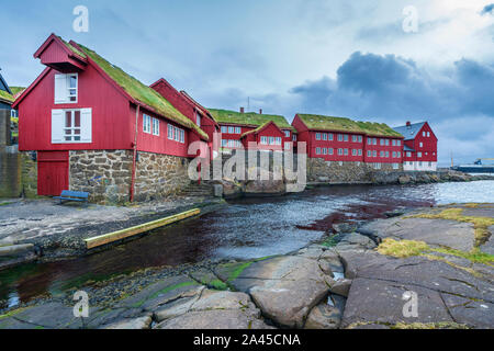 Tinganes, Old Town, Streymoy Tórshavn, Islas Feroe, Dinamarca, Europa Foto de stock