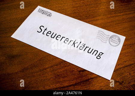 Carta de devolución de impuestos en alemán Foto de stock