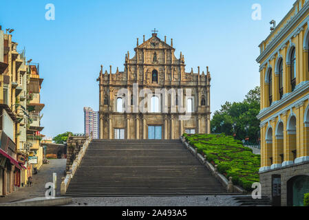 La UNESCO, las ruinas de San Pablo, en Macao, China Foto de stock