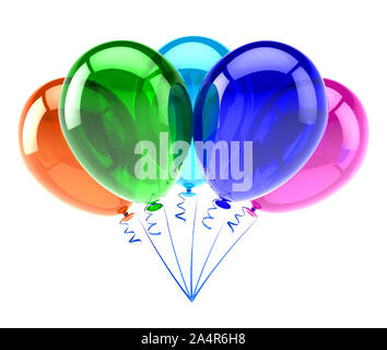 Número 5 Cinco de globos en el cielo. Carta de texto para edad, día  festivo, cumpleaños, celebración. ilustración 3d Fotografía de stock - Alamy