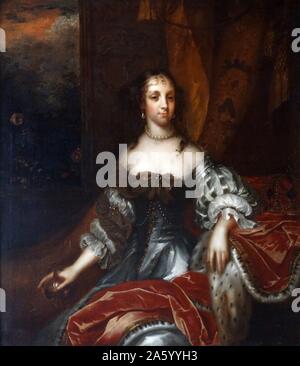 Retrato de la Reina María de Módena (1658-1718), Reina de Inglaterra, Escocia e Irlanda como la segunda esposa de Jaime II y VII. Fecha Siglo xvii Foto de stock