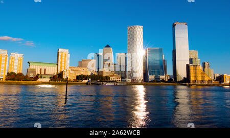 Complejo de Canary Wharf en Londres Docklands fotografiado en Nov 2019.