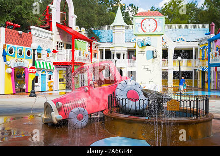 Jorge El Curioso Área de juego para niños, Jorge El Curioso va a la ciudad, Universal Studios, en Orlando, Florida, EE.UU. Foto de stock