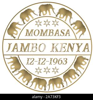 Hola Kenya Jambo Kenia Bienvenido Karibu Kenya Kenya Foto de stock