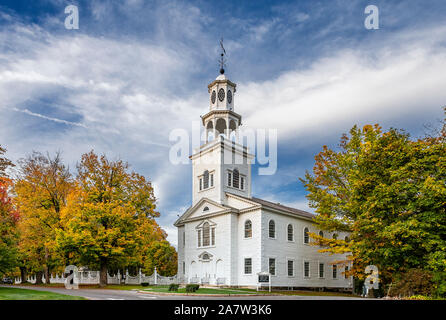Primera Iglesia antigua encantadora, Bennington, Vermont, EE.UU. Foto de stock