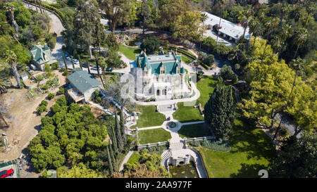 Kimberly Crest House y sus jardines, de Redlands, CA Foto de stock