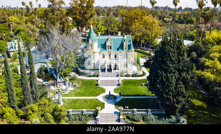 Kimberly Crest House y sus jardines, de Redlands, CA Foto de stock
