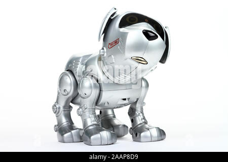 El perro robótico es una primera generación de robóticos para niños de stock - Alamy