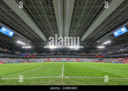 Lille, Francia. 27 Nov, 2019. Stade Pierre-Mauroy , la Liga de Campeones de fútbol temporada 2019 / 2020. Descripción del estadio durante el partido Lille OSC - Ajax. Crédito: disparos Pro/Alamy Live News