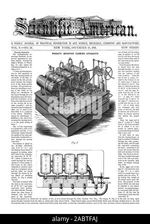 Una revista SEMANAL DE INFORMACIÓN PRÁCTICA En Arte Ciencia mecánica y química fabrica., Scientific American, 1861-12-28 Foto de stock