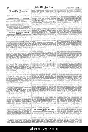Creada el año 1845. Nº 361 Broadway New York. Los canales de Panamá y Nicaragua-una comparación. Salud., Scientific American, 1899-02-18 Foto de stock