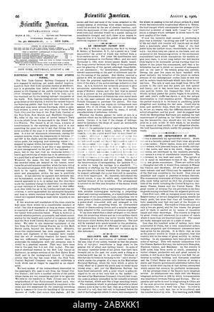 Establecido 1845 nº 361 Broadway - Nueva York. Recursos Y MEJORAS EN CHINA., Scientific American, 1900-08-04 Foto de stock