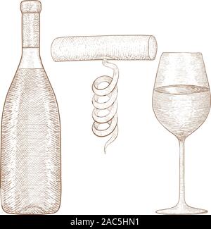 copa de vino dibujada a mano, racimo de uvas, boceto vectorial 10595143  Vector en Vecteezy