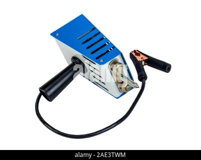 Comprobador de baterías de coche analógico, poder probar la carga de la  horquilla, aislado en un fondo blanco Fotografía de stock - Alamy