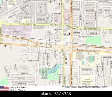 El Mesquite Texas Ee Uu Imagen Vector De Stock Alamy