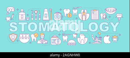 Odontologia Palabra Conceptos Banner Dentista Cuidado Dental