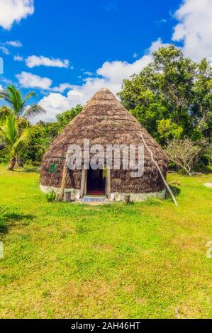 Nueva Caledonia, Lifou, Kanak tradicional cabaña Foto de stock