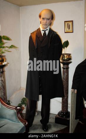 El profesor James Moriarty muestra en el museo de Sherlock Holmes en el 221B de Baker street Foto de stock