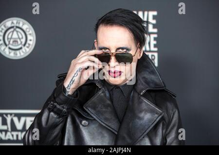 Los Angeles, Estados Unidos. 04 ene, 2020. Marilyn Manson atiende el arte de Elysium la XIII edición Black Tie experiencia artística 'Cielo' en el Palladium de Hollywood, Los Angeles, California, EE.UU., el 04 de enero de 2020. | Uso de crédito en todo el mundo: dpa picture alliance/Alamy Live News