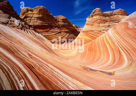 Paisaje con formaciones rocosas de arenisca suave en Paria Canyon-Vermilion Cliffs Wilderness Area, Arizona, EE.UU.