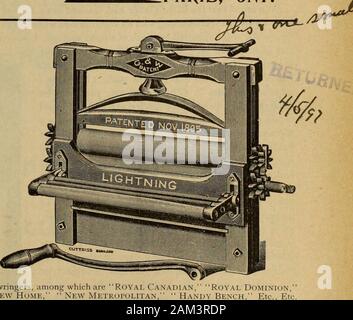 Entre enero y junio de 1897 merchandising de hardware . Foto de stock