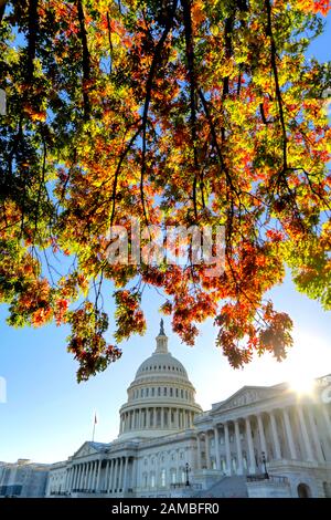 El edificio del Capitolio de los Estados Unidos en Washington, DC.