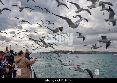 El Estrecho Del Bósforo En Estambul, Turquía Foto de stock