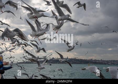 El Estrecho Del Bósforo En Estambul, Turquía Foto de stock