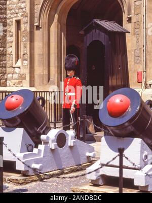 Guardia Real en la Torre de Londres, Tower Hill, London Borough of Tower Hamlets, Greater London, England, Reino Unido