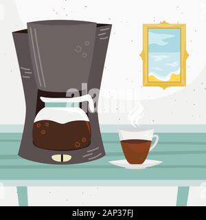 https://l450v.alamy.com/450ves/2ap37fj/vector-plana-cafetera-y-una-taza-de-cafe-en-la-mesa-metodos-alternativos-de-preparacion-del-cafe-cultura-del-cafe-2ap37fj.jpg
