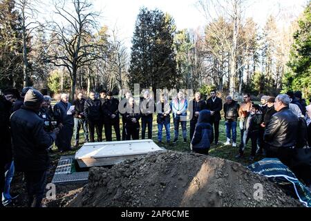 Erste muslimische Bestattung auf dem Städtischen Friedhof Görlitz am 21.01.2020 Foto de stock
