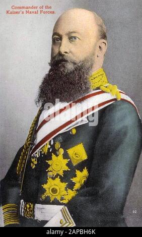 Alfred von TIRPITZ (1849-1930) Gran Almirante alemán Foto de stock